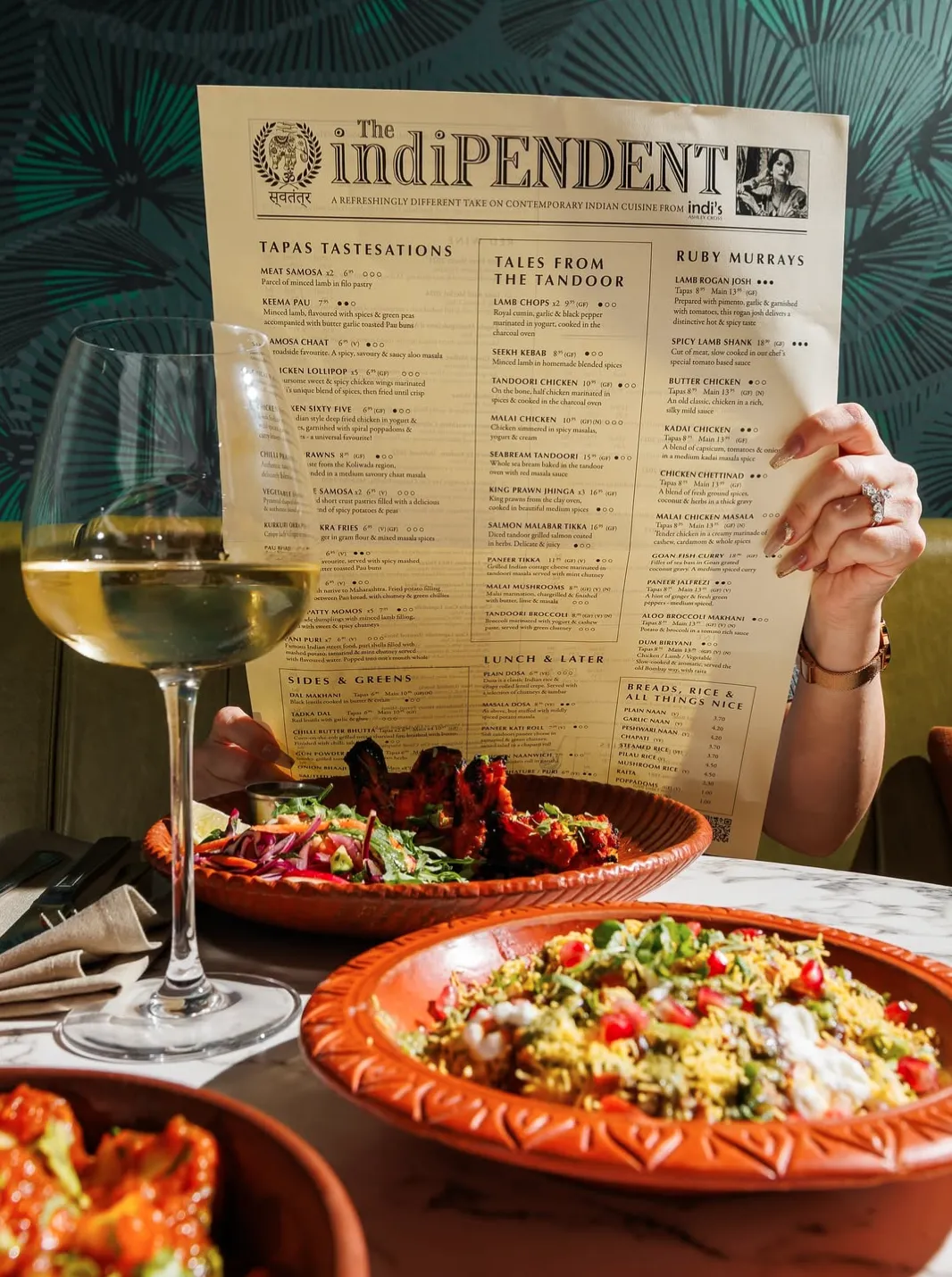 Authentic street food at Indi's Bar and Kitchen in Poole